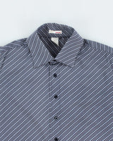 Y2k 00s Groggy Stripe Shirt - L