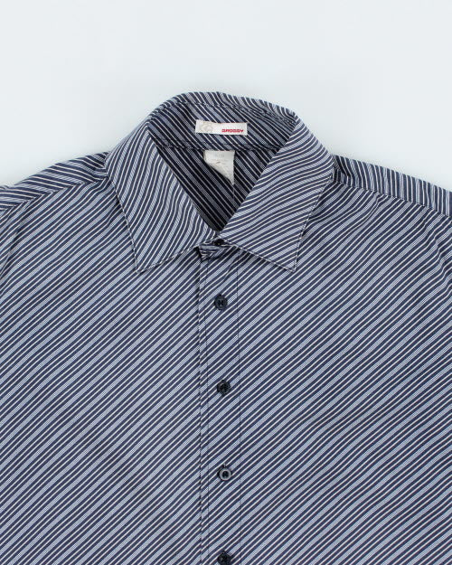 Y2k 00s Groggy Stripe Shirt - L