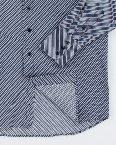 Y2k 00s Groggy Stripe Shirt - L