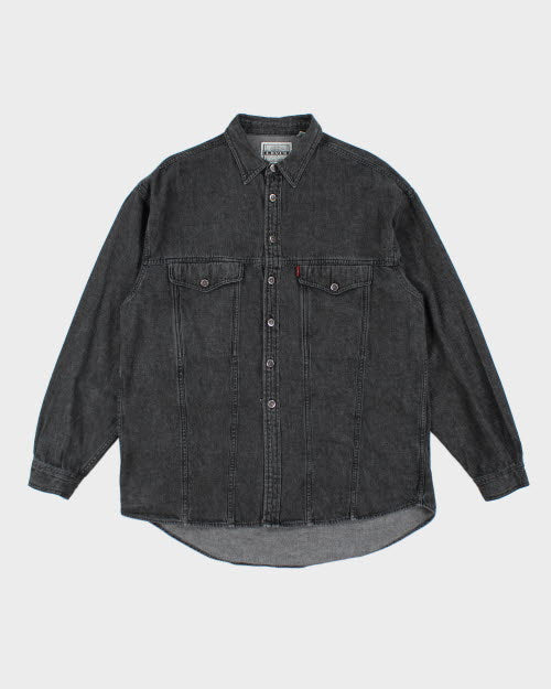 Vintage Levi's Dark Wash Denim Long-sleeved Shirt - L