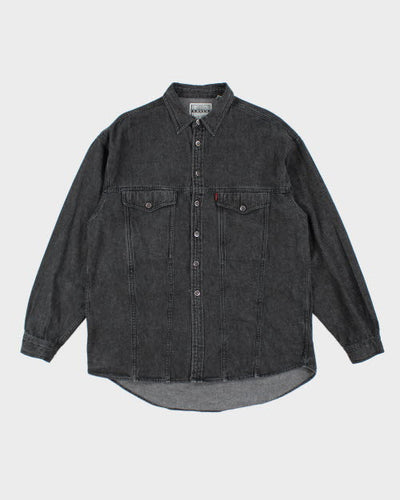 Vintage Levi's Dark Wash Denim Long-sleeved Shirt - L