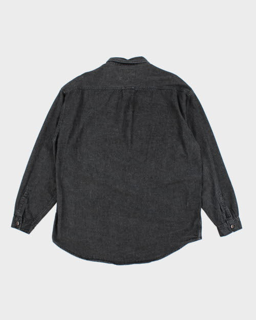 Vintage Levi's Dark Wash Denim Long-sleeved Shirt - L