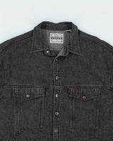 Vintage Levi's Dark Wash Denim Long-sleeved Shirt - L