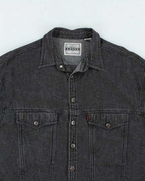 Vintage Levi's Dark Wash Denim Long-sleeved Shirt - L