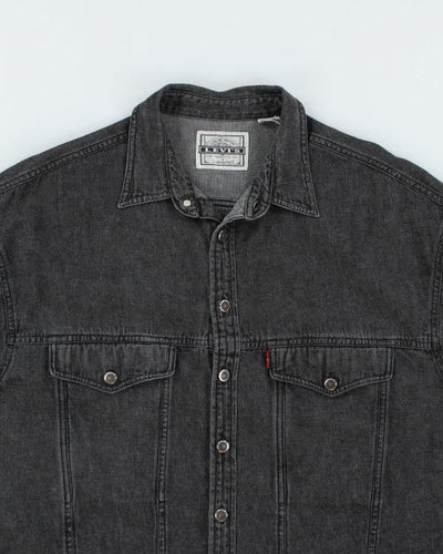 Vintage Levi's Dark Wash Denim Long-sleeved Shirt - L