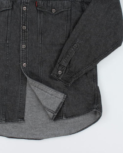 Vintage Levi's Dark Wash Denim Long-sleeved Shirt - L