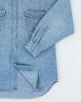 Vintage 90's Edwin Jeans Light Wash Denim Shirt - L