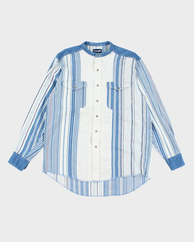 Vintage 90's Wrangler Short Collar Long-sleeved Shirt - L