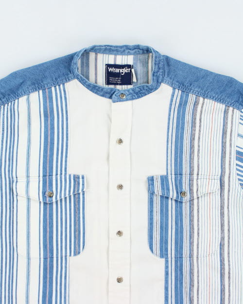 Vintage 90's Wrangler Short Collar Long-sleeved Shirt - L