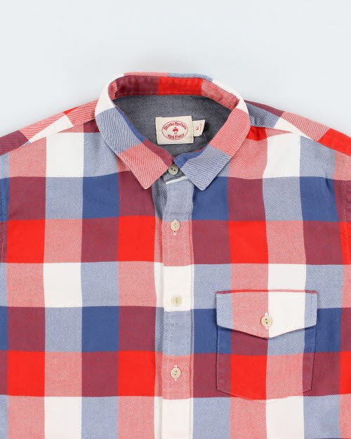 Vintage 90's Brooks Brothers Red Fleece Flannel Shirt - M