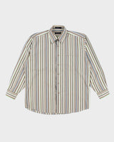 Y2k 00s Pierre Cardin Stripe Shirt - L