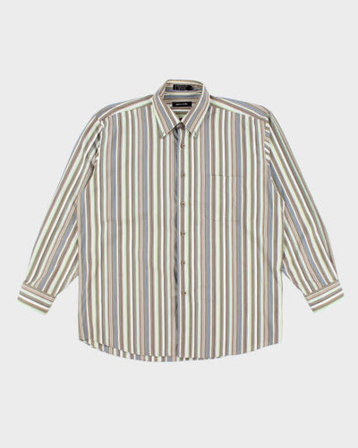 Y2k 00s Pierre Cardin Stripe Shirt - L