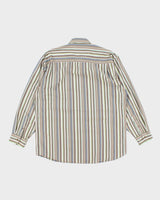 Y2k 00s Pierre Cardin Stripe Shirt - L