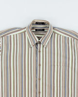 Y2k 00s Pierre Cardin Stripe Shirt - L