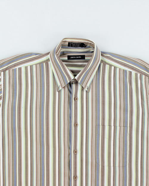 Y2k 00s Pierre Cardin Stripe Shirt - L