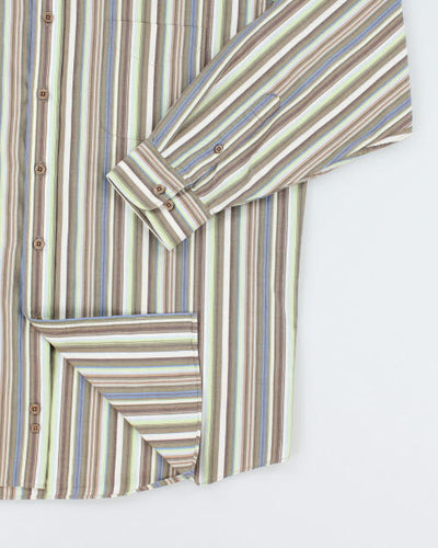 Y2k 00s Pierre Cardin Stripe Shirt - L