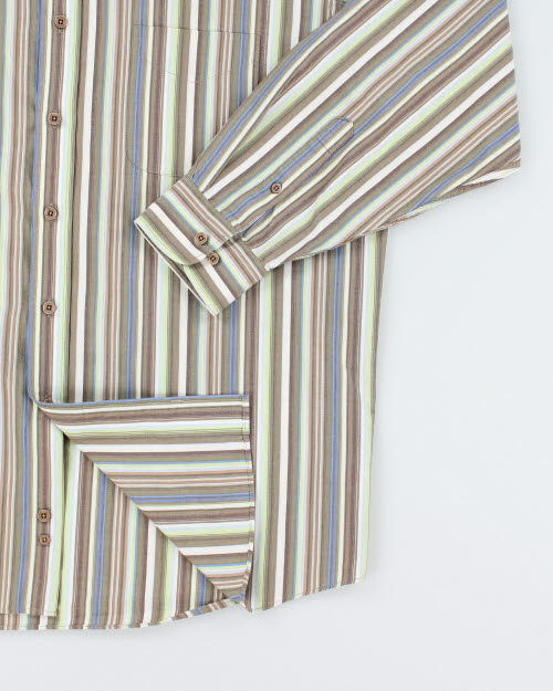 Y2k 00s Pierre Cardin Stripe Shirt - L