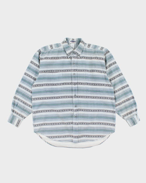 Y2k 00s Motto Pattern Shirt - M