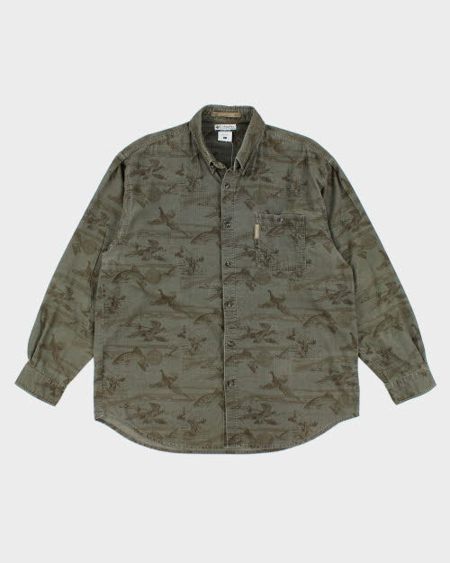 Columbia Pattern Cord Shirt - L