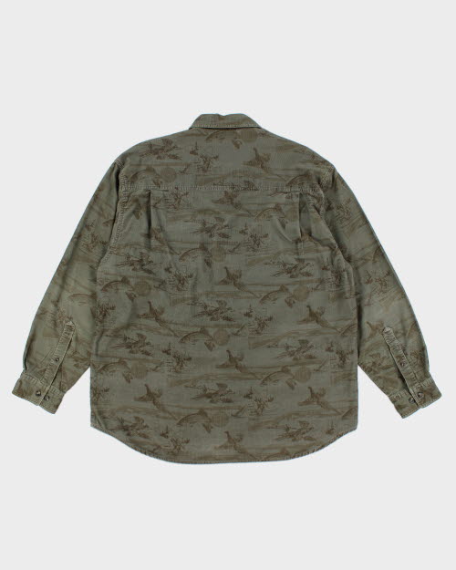 Columbia Pattern Cord Shirt - L