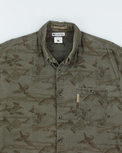 Columbia Pattern Cord Shirt - L