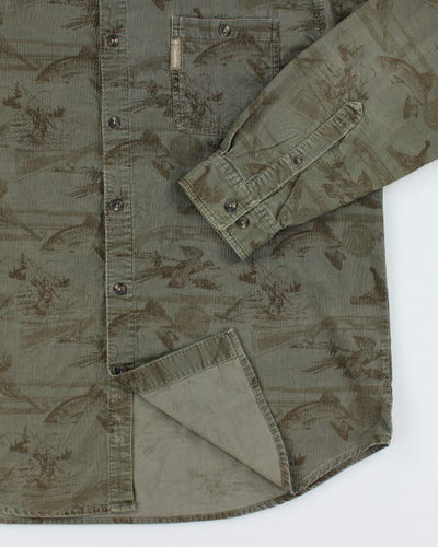Columbia Pattern Cord Shirt - L