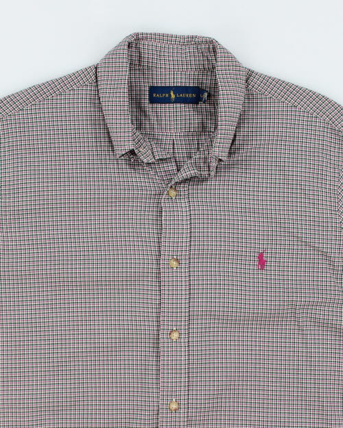 Ralph Lauren Purple &amp; Green Check Shirt - L
