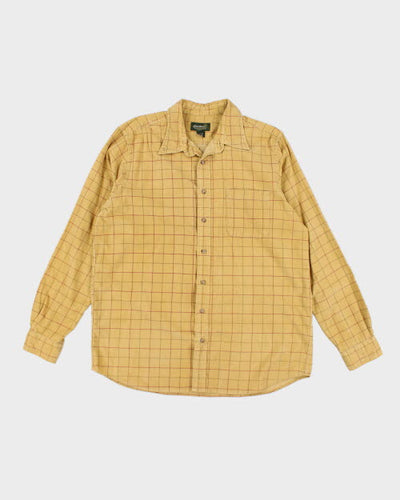 Eddie Bauer Yellow Cord Check Shirt - L