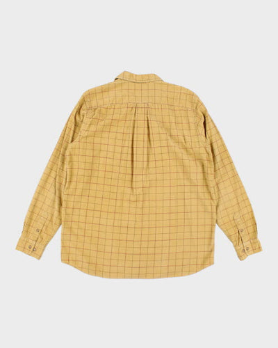 Eddie Bauer Yellow Cord Check Shirt - L