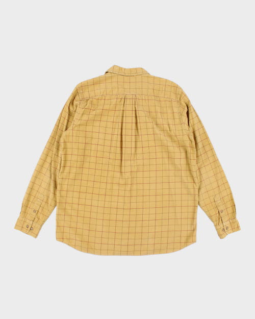 Eddie Bauer Yellow Cord Check Shirt - L