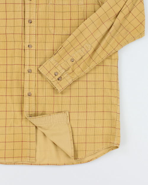 Eddie Bauer Yellow Cord Check Shirt - L