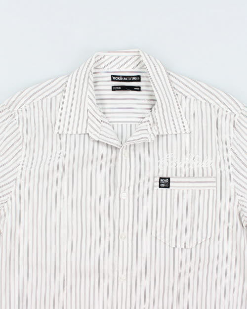 Y2k 00s Ecko Unltd  Stripe Shirt - L