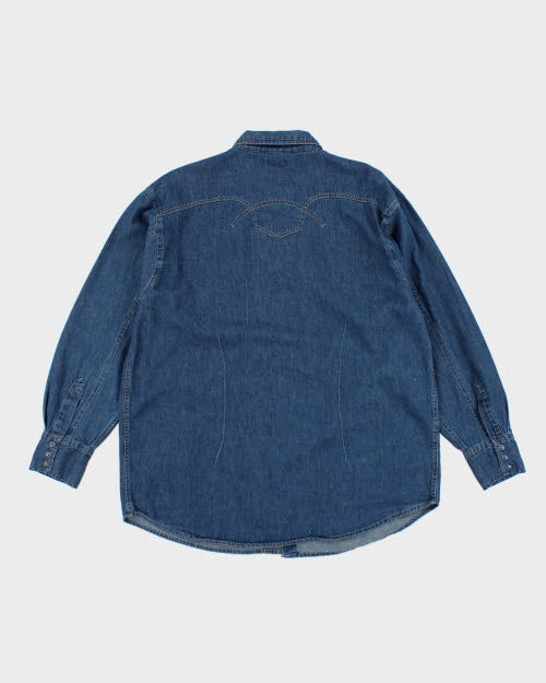 Vintage Request Western Long-sleeve Denim Shirt - L