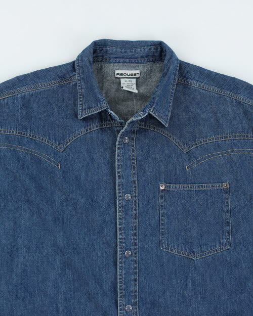 Vintage Request Western Long-sleeve Denim Shirt - L