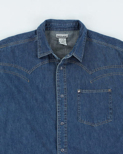 Vintage Request Western Long-sleeve Denim Shirt - L