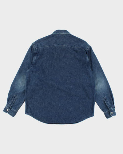 Vintage Eddie Bauer Heavyweight Long-sleeve Denim Shirt - M