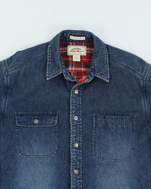 Vintage Eddie Bauer Heavyweight Long-sleeve Denim Shirt - M