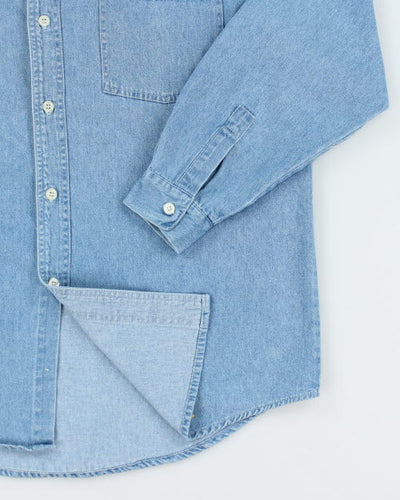 Vintage 90's The Flintstones Long-sleeve Denim Shirt - L