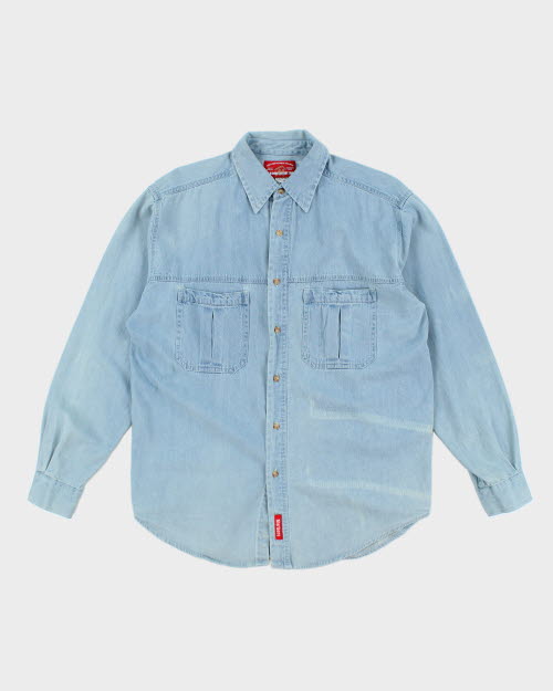 Vintage 90's Marlboro Country Long-sleeve Denim Shirt - L