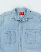 Vintage 90's Marlboro Country Long-sleeve Denim Shirt - L