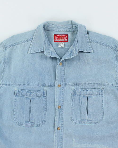 Vintage 90's Marlboro Country Long-sleeve Denim Shirt - L