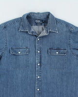 Vintage 90's Ralph Lauren Long-sleeve Denim Shirt - XL