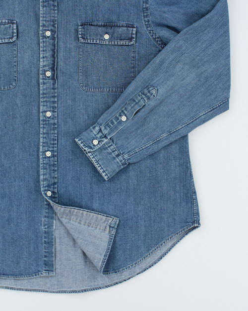 Vintage 90's Ralph Lauren Long-sleeve Denim Shirt - XL