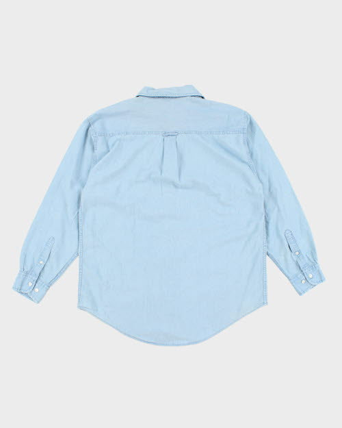 Vintage 90's Looney Tunes Embroidered Long-sleeve Denim Shirt - M