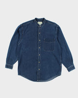 Vintage 90's Eddie Bauer Short Collar Long-sleeve Denim Shirt - S