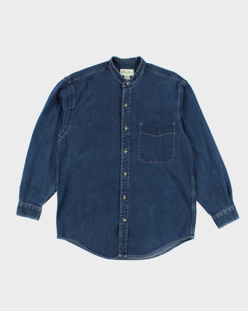 Vintage 90's Eddie Bauer Short Collar Long-sleeve Denim Shirt - S