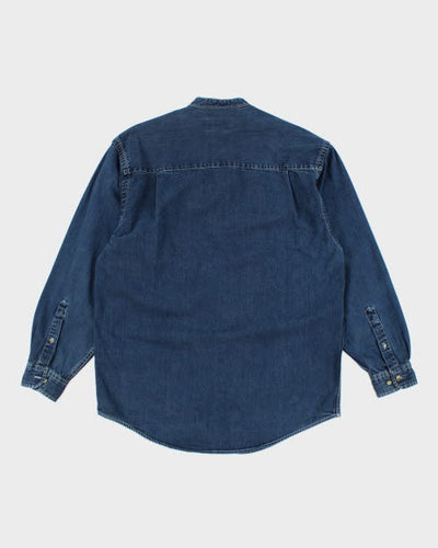 Vintage 90's Eddie Bauer Short Collar Long-sleeve Denim Shirt - S