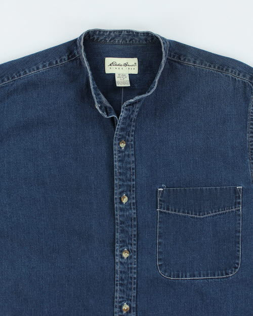 Vintage 90's Eddie Bauer Short Collar Long-sleeve Denim Shirt - S