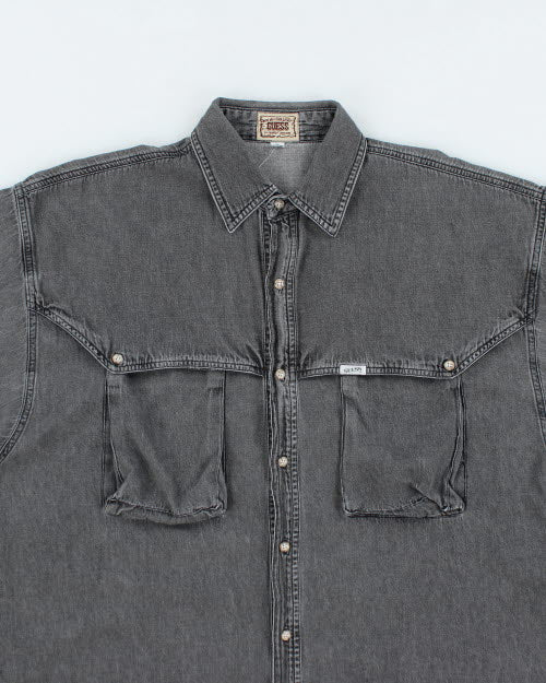 Vintage 90's Guess Jeans Long-sleeve Denim Shirt - XL