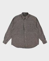 Vintage 90's Robinsons Striped Flannel Shirt - L